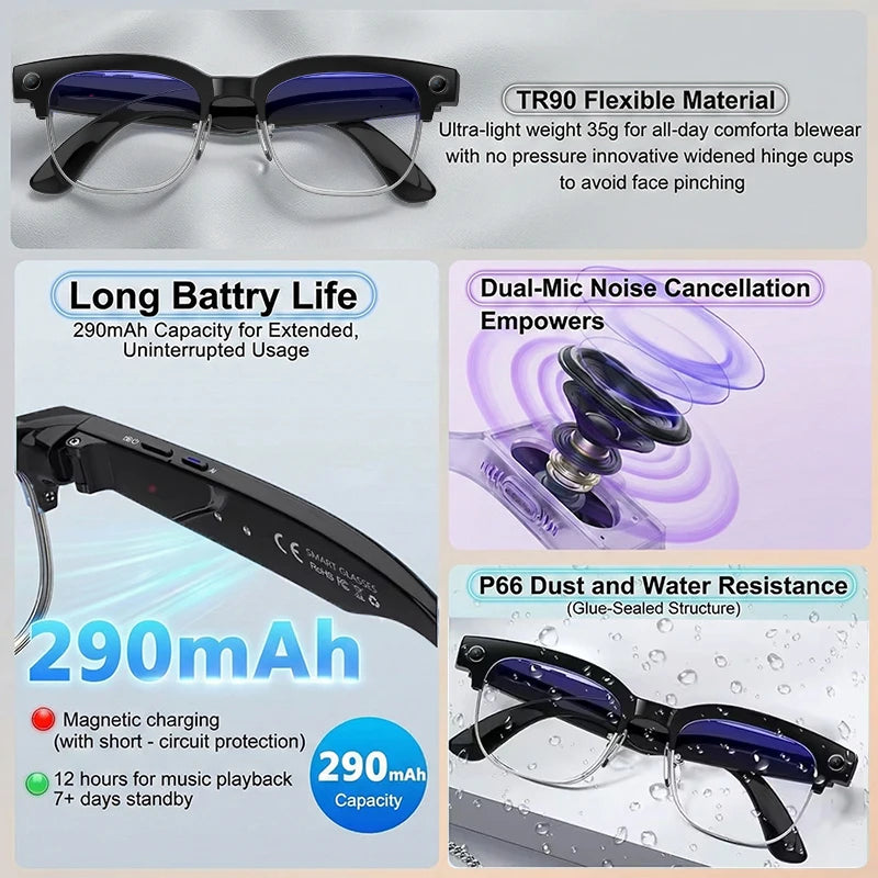 Lunettes Intelligentes IA 2026 — Caméra 4K, Traduction en Temps Réel & Assistant IA Intégré